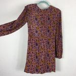 For Love & Lemons  Mini Dress Small Pink Floral Open Back Long Sleeve Boho Photo 8