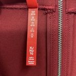 Spanx Perfect V-Neck Seamed Top Deep Red Back Zip Sleeveless Sz XL Office Career Photo 4