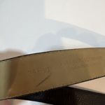 VTG Black Full Grain Cowhide Leather Belt Womens 38 Uruguay Brass Buckle 1P55015 Photo 8