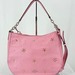 Coach  Elle Hobo with Allover Studs Tulip Pale Orchid Pebble Leather Bag F73208 Photo 1