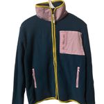Ivory Ella  Color Block Teal & Lilac Full Zip Size XS Cozy Fleece Jacket Outdoors Photo 7