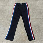 Pam & Gela  Cropped Flare with Classic Stripe, Black Side Stripe Kick Flare Jeans Photo 4