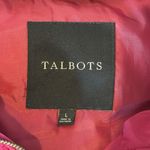 Talbots ‎ Puffer Jacket Womens Large Magenta Red Down Filled Quilted Vest Photo 6