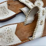 Stephan Bonanno Palm Beach Jack rogers Wide Flat Sandal sz 8 White Photo 3