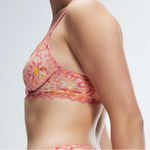 New savage x fenty SUNRAY LACE UNLINED PLUNGE BRA Size XL Pink Photo 3