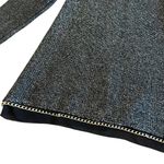 Soft Surroundings  Black Grey Wool Blend Pullover Sweater Gold Chain Size Medium Photo 8