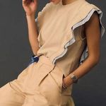 Anthropologie NWT By  Sleeveless Menswear Popover Top SizM Photo 0