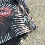 Hurley pink gray black palm leaf tropical cross back one piece swimsuit MEDIUM Photo 1