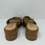 Marion Parke Margo Dual Band Wedge Platform Sandals In Camel Size US 6 Photo 5