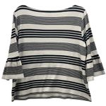 Talbots Womans Blouse Size L Bell Sleeve Nautical Preppy Beach Vacation Travel Photo 1