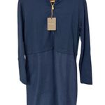 Tommy Bahama NWT  Navy Blue Henley Quarter Zip Long Sleeve Dress X Small Photo 0