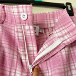 Princess Polly NWOT  Women’s 6 Plaid Pants Pink White Straight Leg Trousers Soft Photo 8