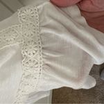 Farmers Market Flutter Crochet Square Neck Top. Size 1X. White Photo 4