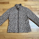 Lands' End Woman’s   Leopard Print Zip-Up Quilt Jacket Size XS/P Photo 0