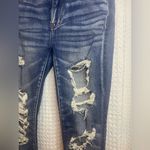 American Eagle  Outfitters Ripped Blue Skinny Jeans Photo 1