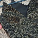Dress the Population  Gold and Black Floral Lace Formal Dress Photo 8