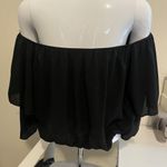 #26 Juniors Black Boho Jane Fiesta Embroidered Crop Top, Sz: Medium Photo 2