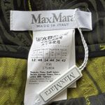 Max Mara Max Mara Cellula Logo Embroidered Jacquard Skirt Size 12 Black Green NWT Photo 9