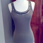 Old Navy  Gray Ribbed Embellished Tank Top Photo 0