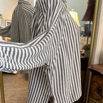 Mod Ref  Striped Button Down Shirt in Black and White Photo 2