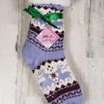 NWT Mari Clare Sherpa Lined Knit Winter Reindeer Design No Photo 0