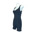 Buffbunny Collection Buff Bunny Navy and Black Heathered Romper Photo 2