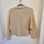 Andthewhy Size Small Crop Top Waffle Knit Acid Washed Collar Pocket Photo 2