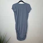 Athleta Women's Topanga Ruched T-Shirt Grey Short Sleeve Athleisure Dress SZ S Photo 6