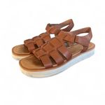 Madewell  FISHERMAN SANDAL BROWN LEATHER PLATFORM SIZE 8‎ 1/2. Photo 2