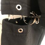 Rehab  Black Alt Emo Cropped Hoodie Size Small O Rings Sweatshirt Alt Goth Grunge Photo 5