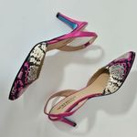 Nicky Hilton X French Sole Serpent Pink Snake Slingback Heels Size 8½ Photo 7