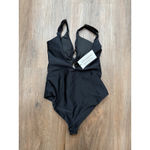 Alex Hamdan Black One Piece Swimsuit Ring Detail Beachwear Small Photo 2