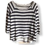 Jack by BB Dakota Jack Blue/White Striped Hi-Low Sweater Photo 0