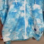 Disney Spirit Jersey Hoodie Adult Medium Blue Eats Macaron Tie Dye Puff Zip Photo 2