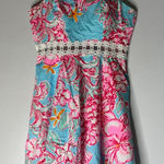 Lilly Pulitzer Lily Pulitzer Lenore Lolita dress cutout sunglow breakwater blue print size 2 Photo 0