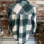 Green & White Plaid Flannel Long Sleeve Shacket Size XS Photo 6