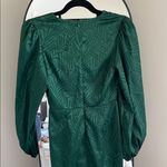 Hello Molly  Green Sheath Dress with Puff Sleeves Photo 4