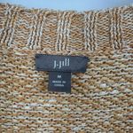 J. Jill Linen Silk Blend Knit Cardigan Sweater Orange 3/4 Sleeve Size Medium Photo 6