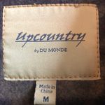 Upcountry Du Monde Tribal Fleece Style Jacket Full Zip Women's‎ Size Medium Tan Photo 3