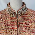Chico's Embellished Tweed Jacket Womens 12 Career Artsy Spring Career Preppy Photo 2