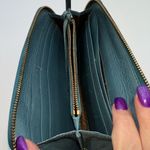 Chloé Calfskin Lily‎ Bow Long Zip Continental Wallet Blue Photo 9