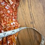 Old Navy  orange floral puff sleeve smocked top size M Photo 8