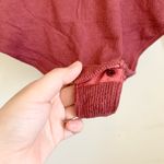 Free People  Intimately Burgundy Ribbed Crewneck Long Sleeves Bodysuit Medium Photo 4
