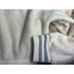 Champion  Cream Faux Fur Varsity C Cropped Soft Pullover Hoodie Size Large Photo 9