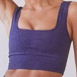 Free People NWOT Good Karma Tile Textured Square Neck Bra Outerspace, XS / S Photo 0