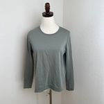Lafayette 148 Cotton Jersey Modern Long Sleeve Tee Shirt Medium Green FAB#J807 Photo 1