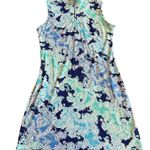 IBKUL Floral Print Sleeveless Dress Outdoor Tennis Athleisure Golf Sie Medium Blue Photo 0