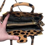 Rebecca Minkoff Small Amorous Satchel Tan Black Polka Dot Leather Handbag Photo 10