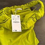 ZARA asymmetrical one shoulder bodysuit pistachio green size S NWT Photo 6
