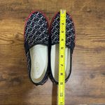 Ralph Lauren Lauren  Women Navy Blue Red Jinny Monogram  Sneaker Sz 8B Holiday Photo 8